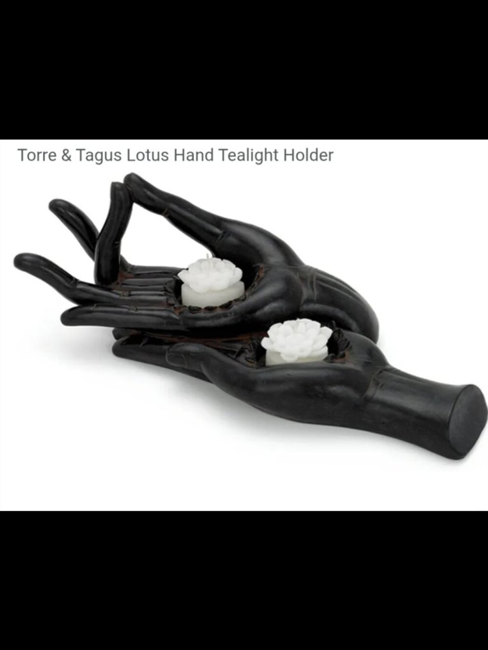 *New* Torre & Tagus Lotus Hand Tealight Holder